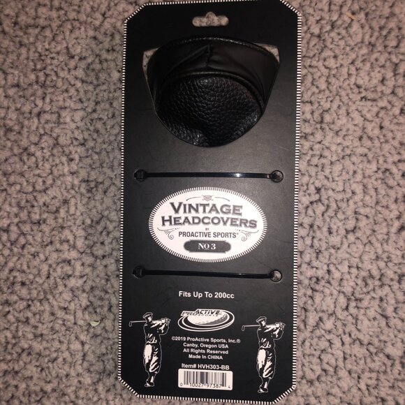 Golf Club Cover Vintage Headcovers by Proactive Sports No.3 Fits up to 200cc - Picture 3 of 4
